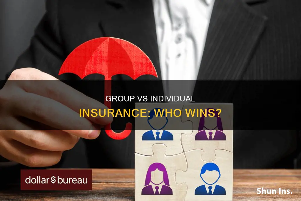 how many people are gruop insured vs individual