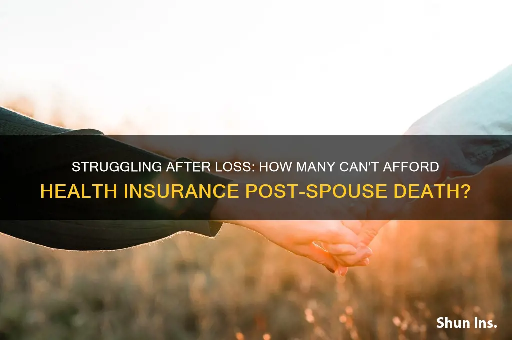 how many people cant affoard health insurance after spouse dies
