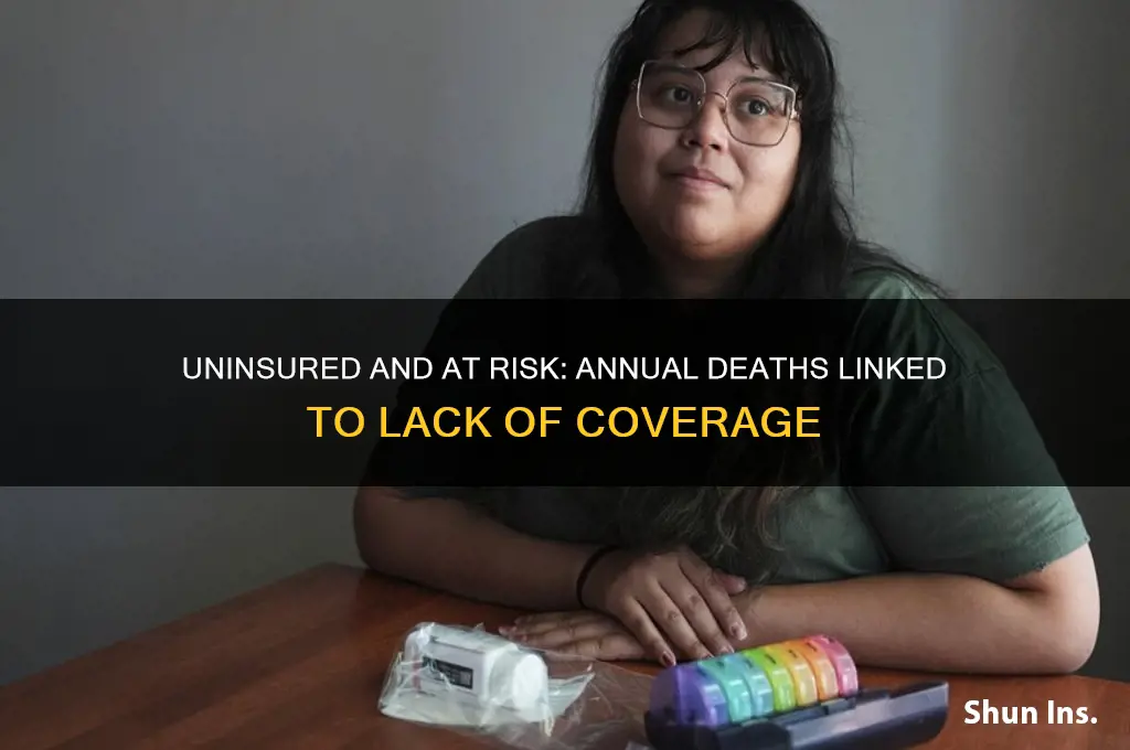 how many people die annually from lack of health insurance