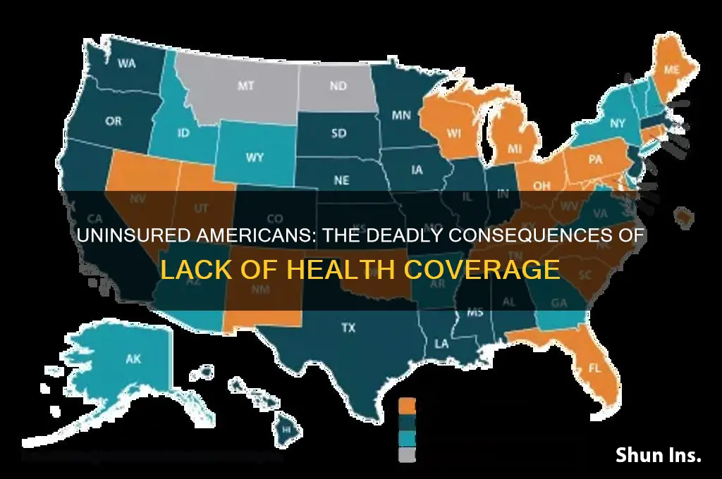 how many people die because of no health insurance us