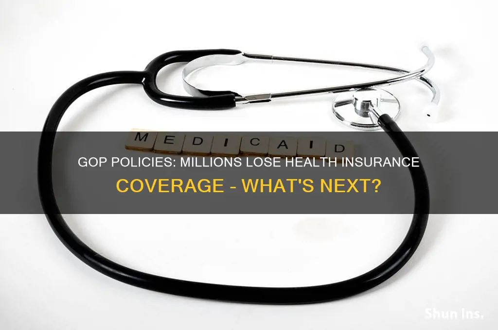 how many people lost health insurance from gop