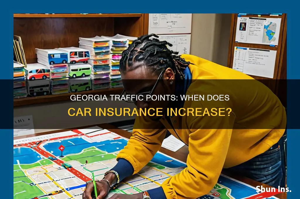 how many points in ga before insurance goes up
