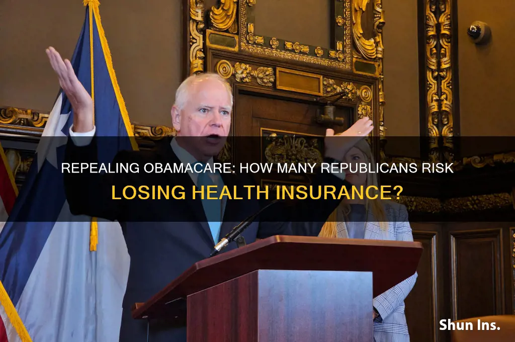 how many republicans would lose insurance if obamacare was repealed