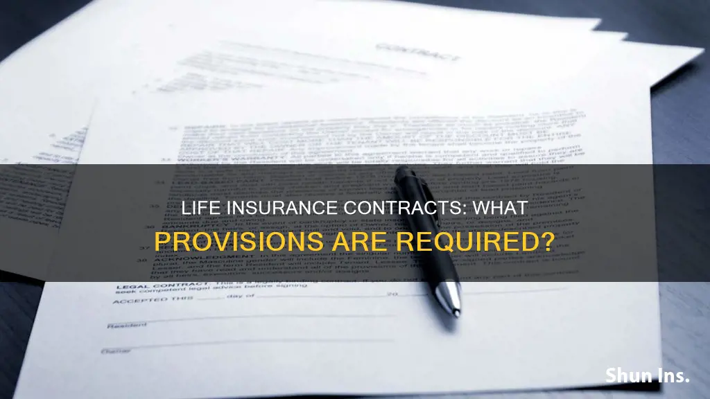 how many required provisions are in a life insurance contract