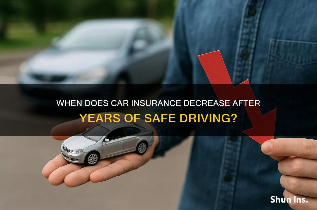 how many years of driving before insurance goes down