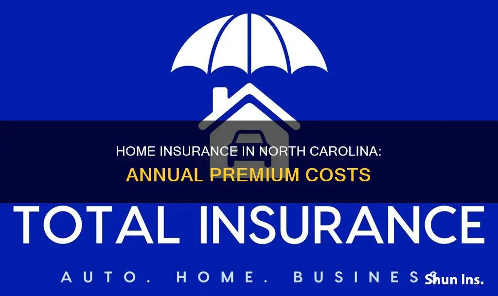 how much are annual homeowners insurance premiums north carolina