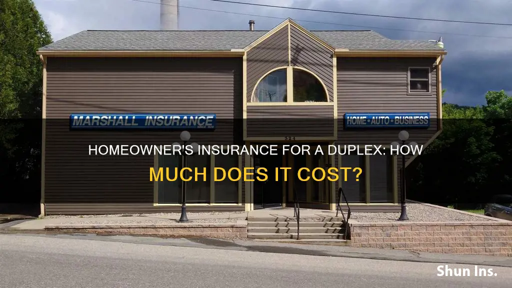 how much for homeowners insurance on duplex