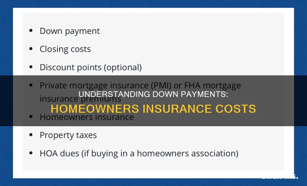how much is a down payment on homeowners insurance