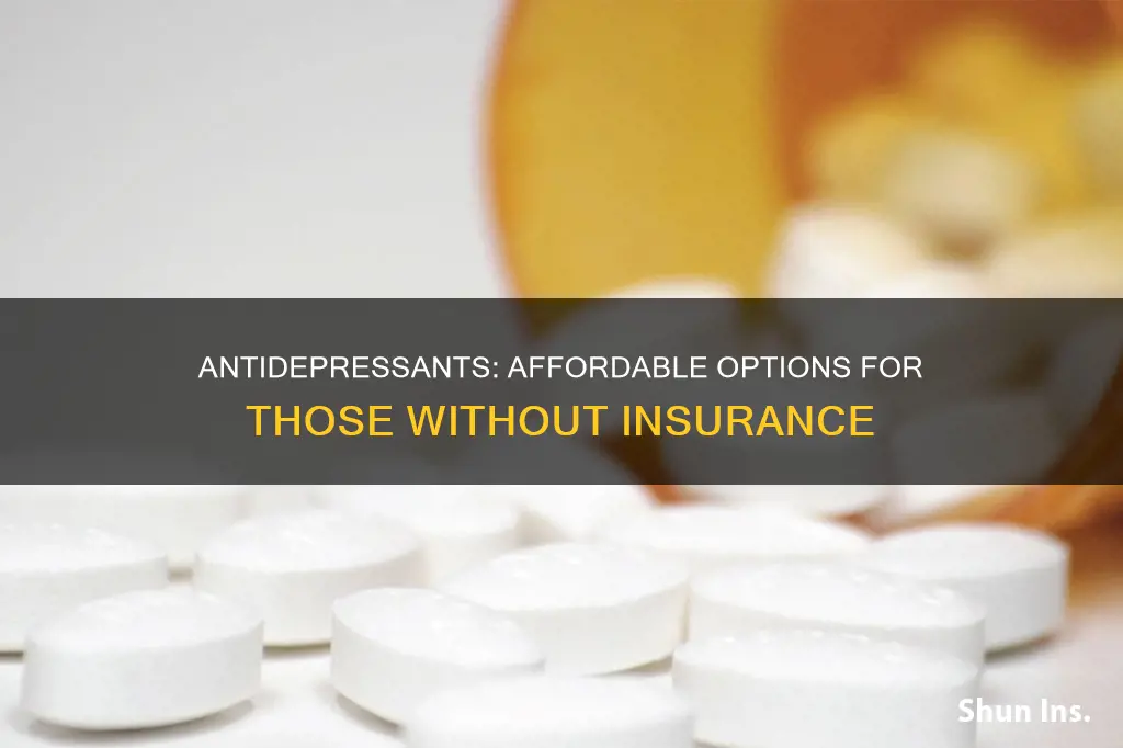 how much is antidepressant medication without insurance