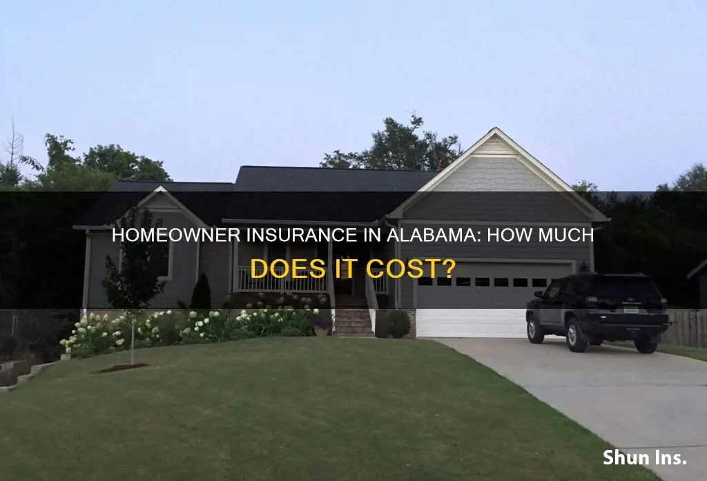 how much is homeowner insurance in alabama
