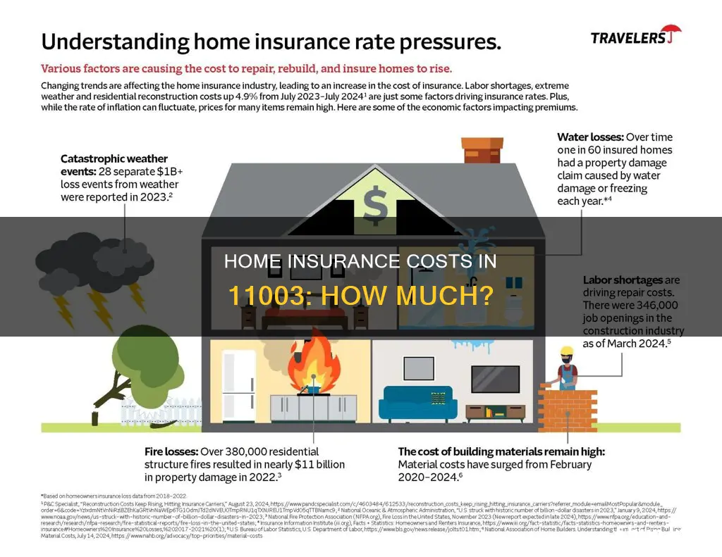 how much is homeowners insurance 11003