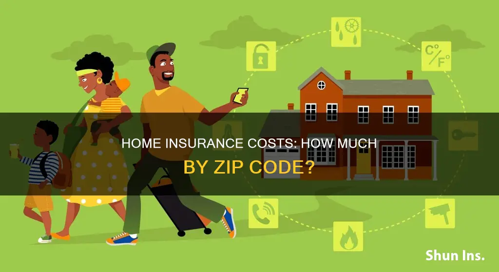 how much is homeowners insurance by zip code