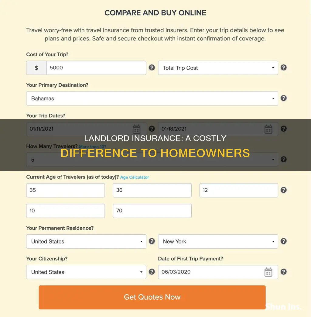 how much more is landlord insurance than homeowners