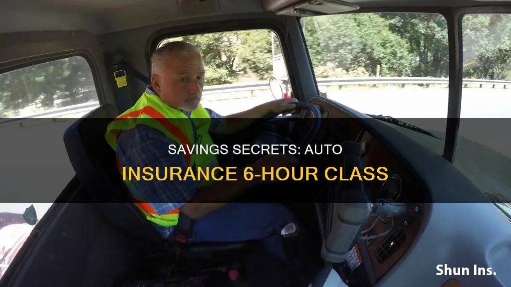 how much savings on insurance auto 6 hour class