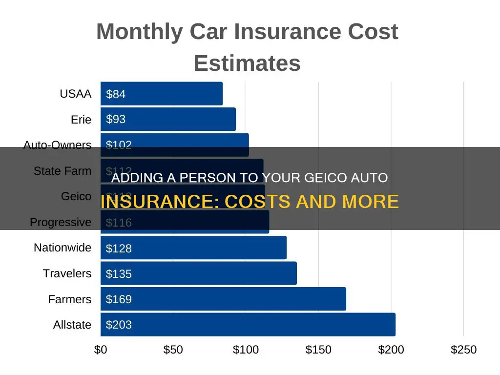 how much to add a person on insurance auto geico