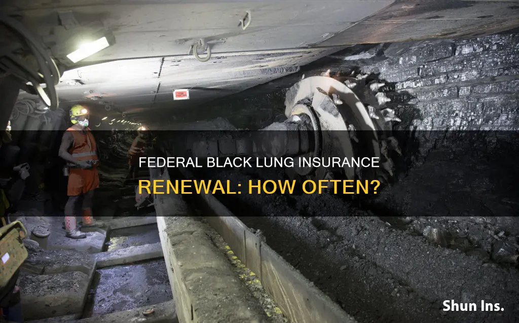 how often is federal balck lung self-insurance renewed