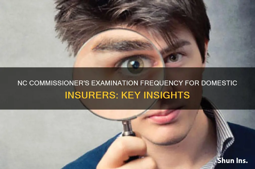 how often must the commissioner examine domestic insurers nc