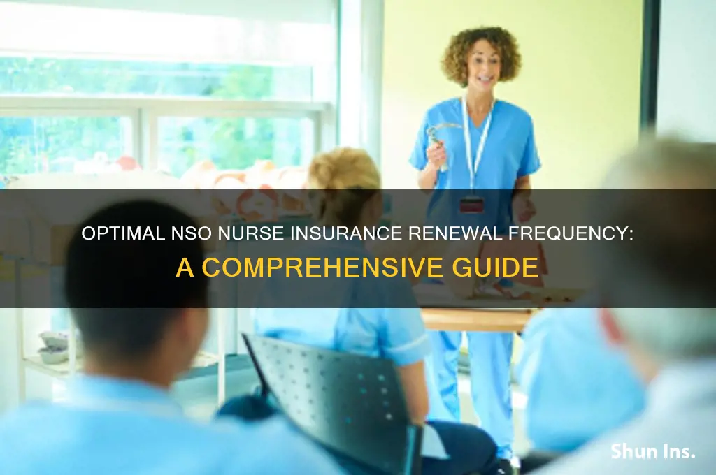 how often to renew nso nurse insurance
