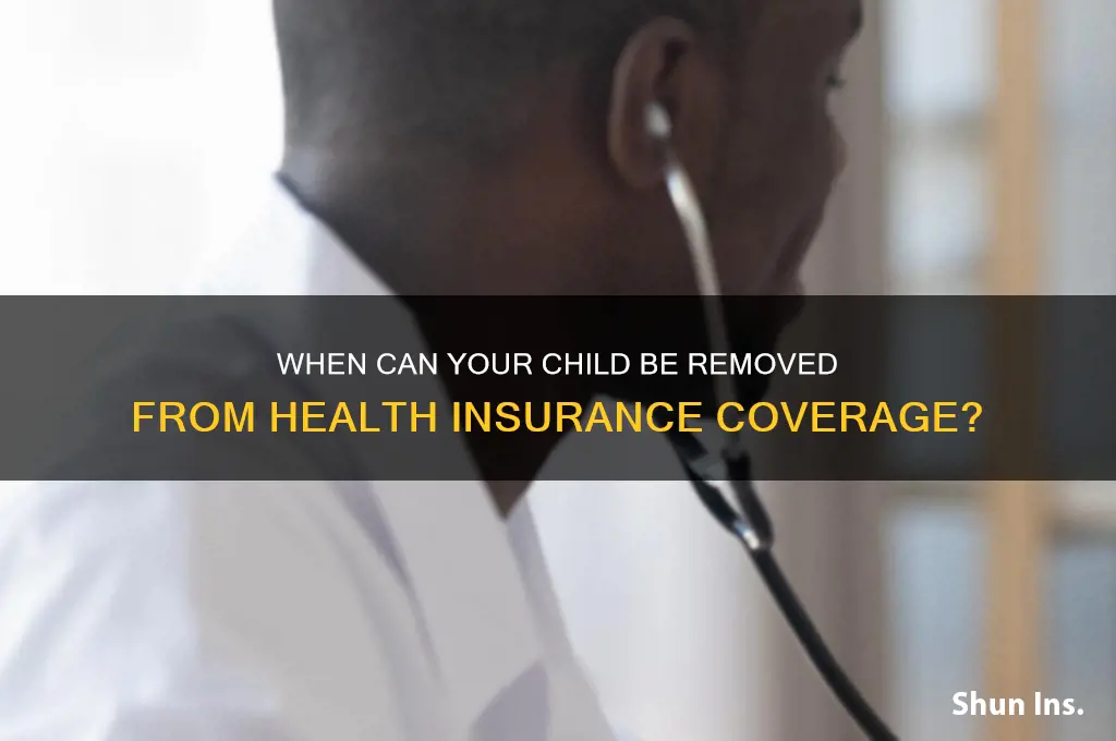 how old is your child when taking off health insurance