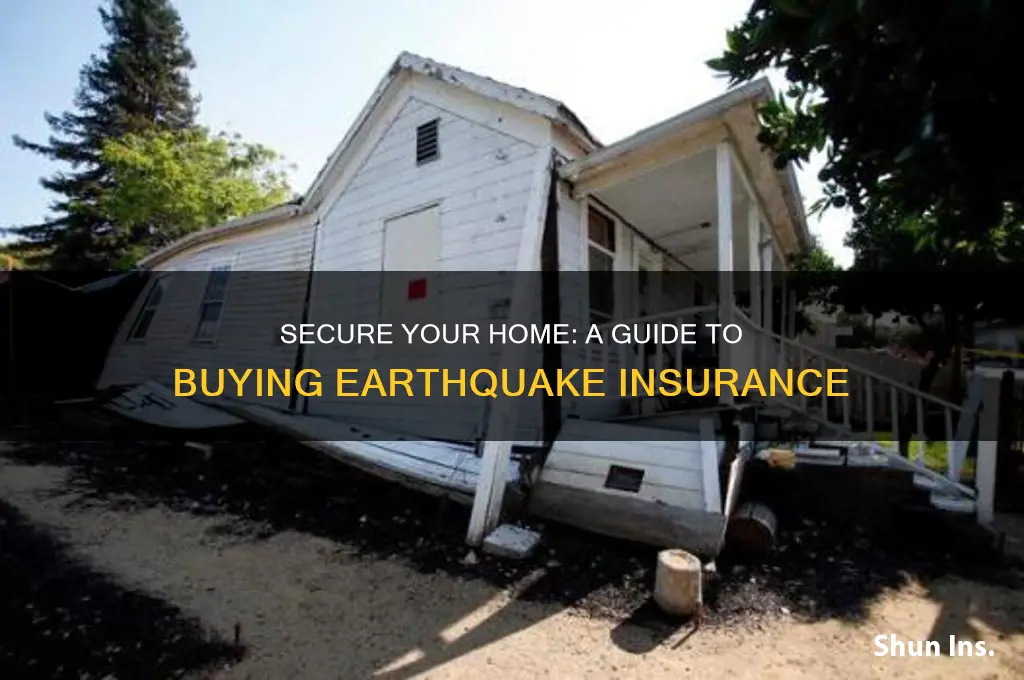 how purchase earthquake insurance