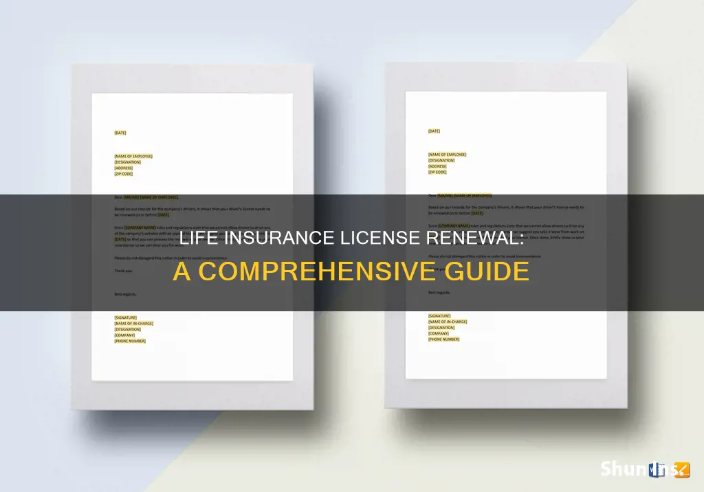 how renew life insurance licence renewal