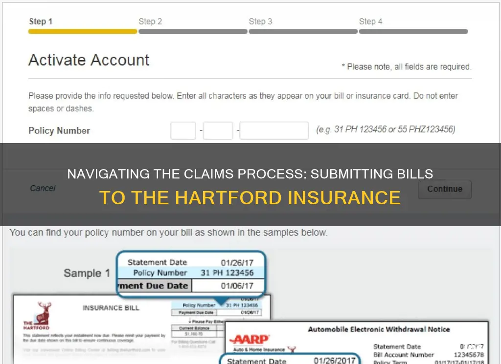 how send a bill to the hartford insurance