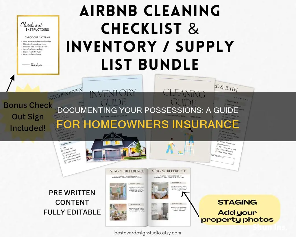 how should I document all my stuff for homeowners insurance