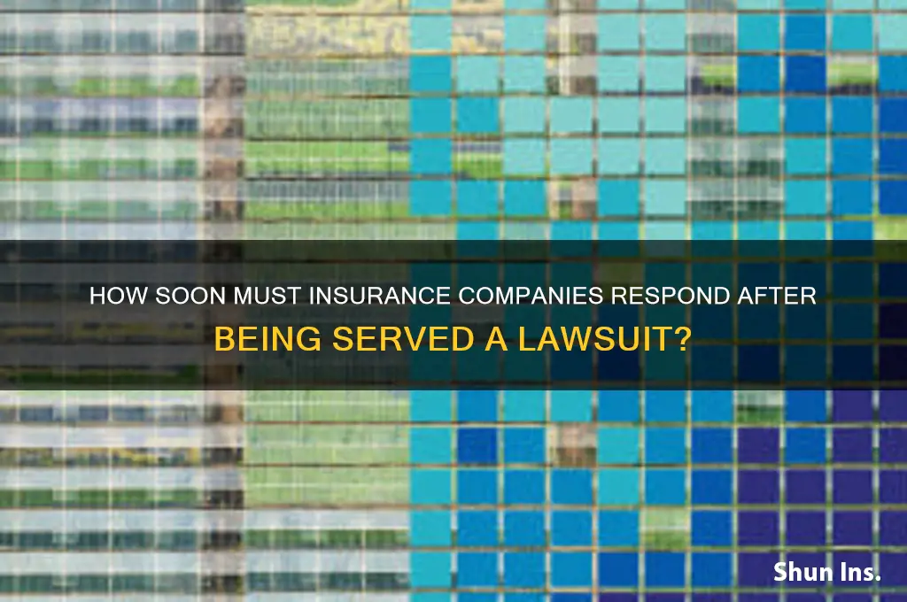 how soon must insurance compamy respond after lawsuit