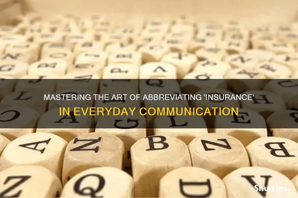 how to abbreviate the word insurance