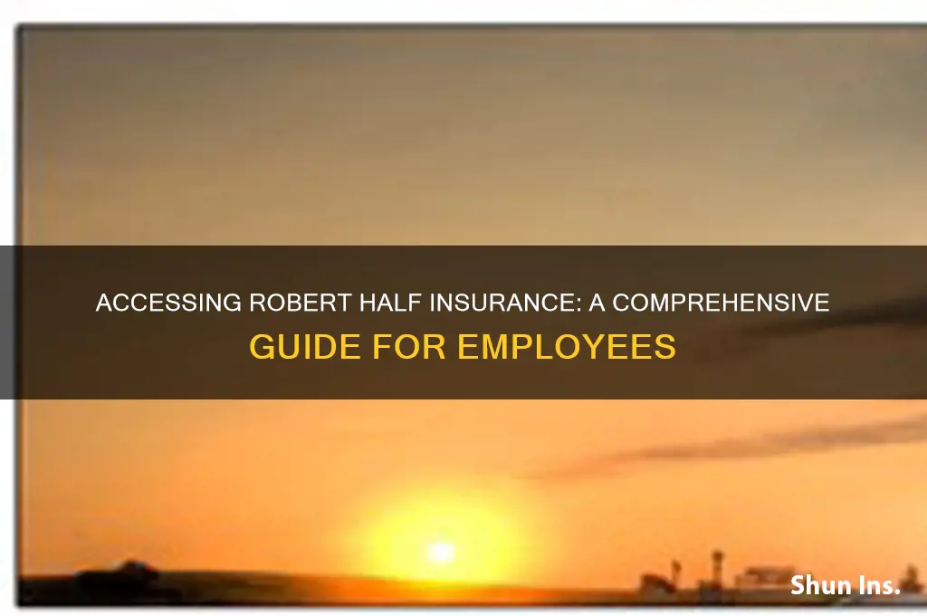 how to access robert half insurance