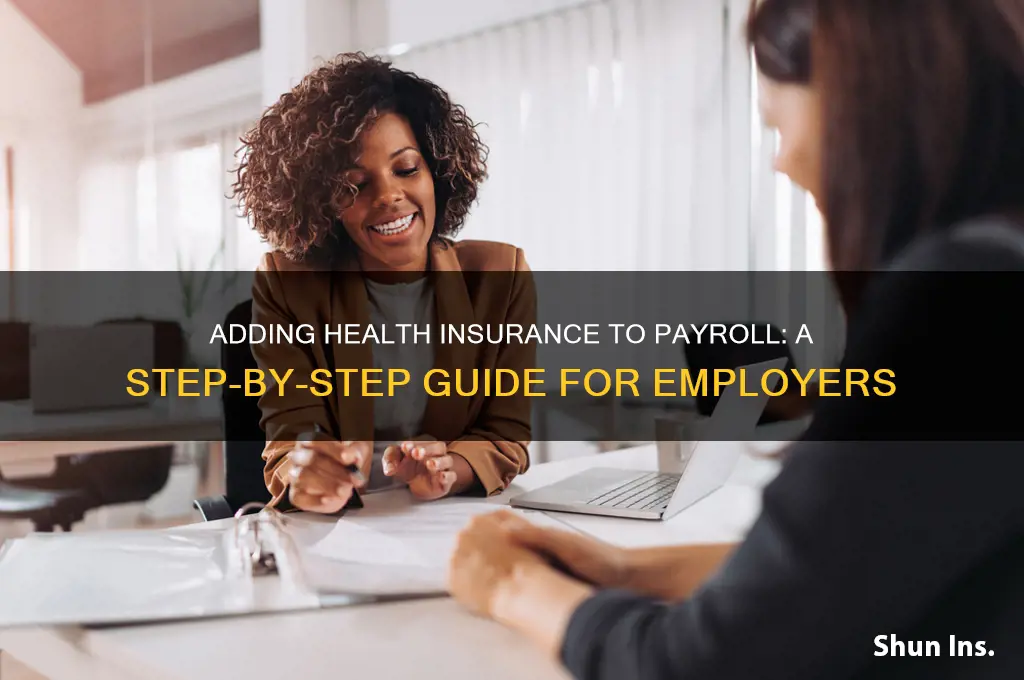 how to add payroll item health insurance