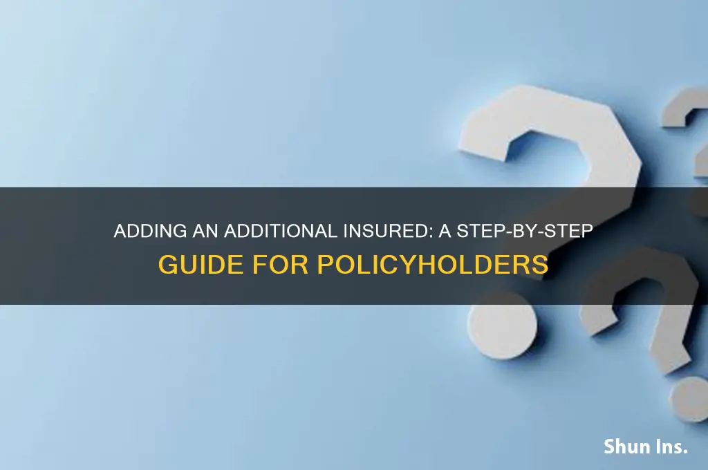 how to addd someone as an additional insured