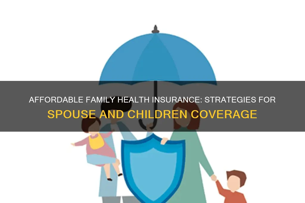 how to afford health insurance for spouse and children