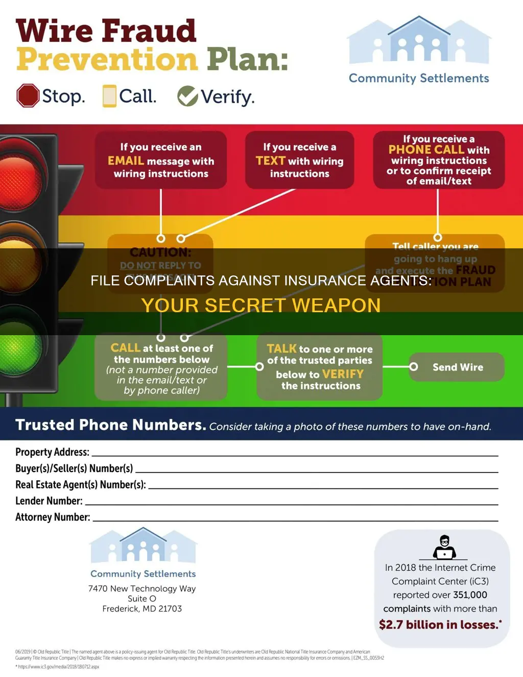 how to annonimously file a complaint against an insurance agent