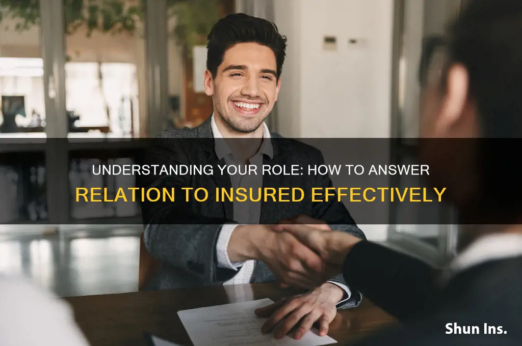 how to answer relation to insured