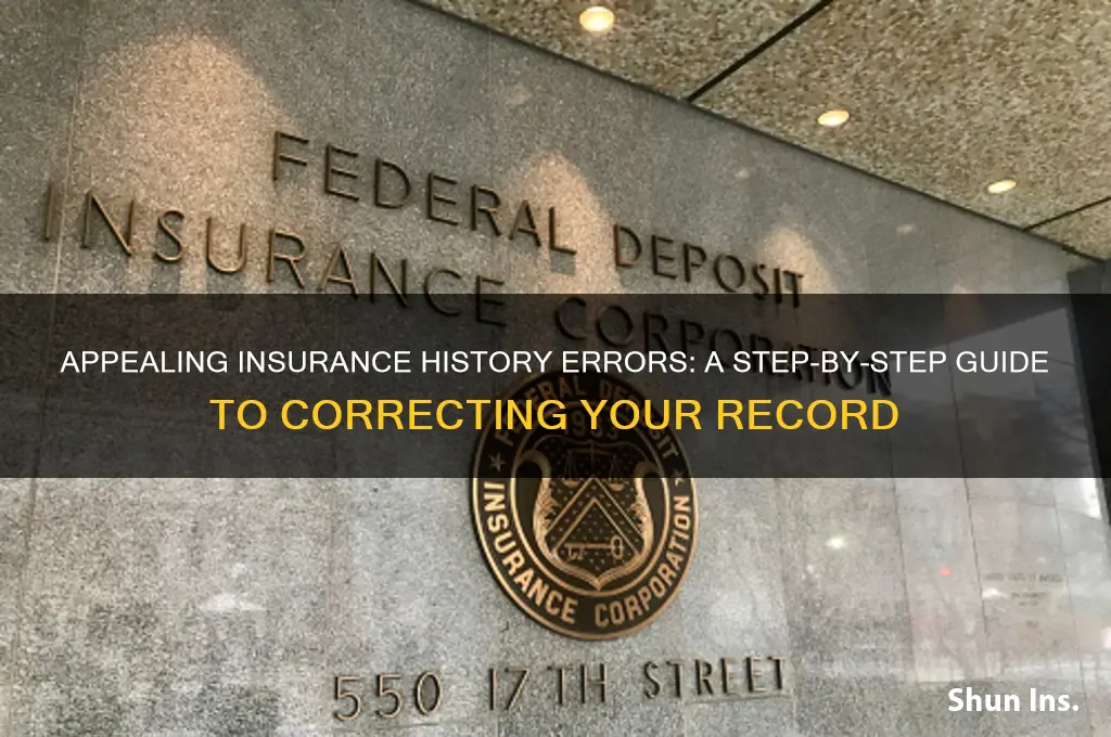 how to appeal items on your insurance history