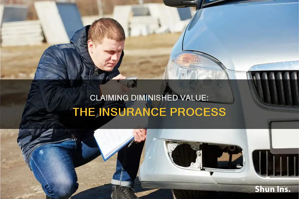 how to apply for a diminished value on a insurance