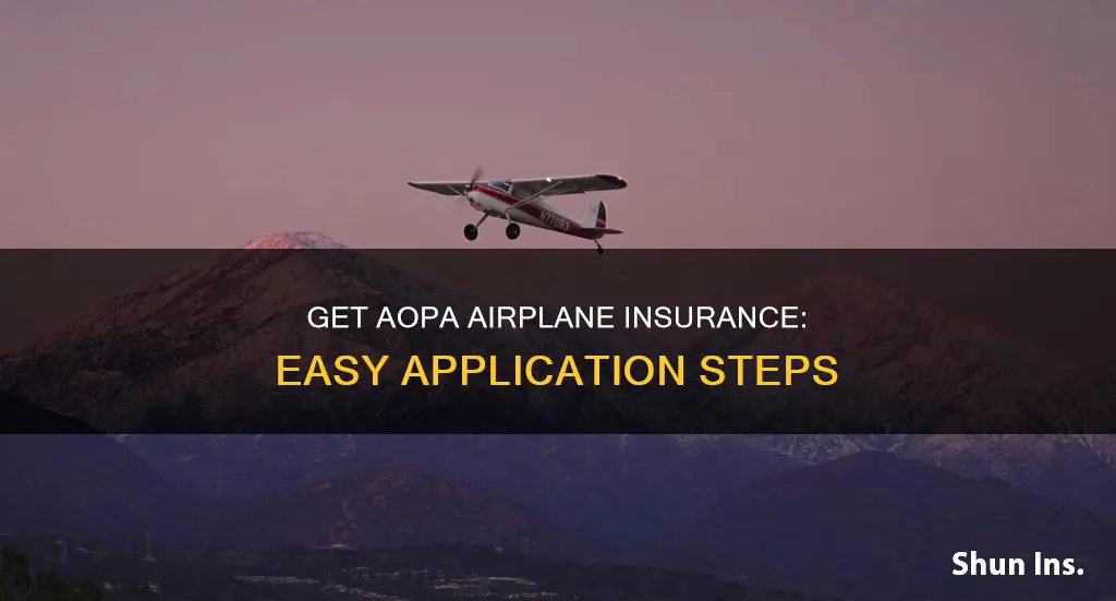 how to apply for aopa airplane insurance