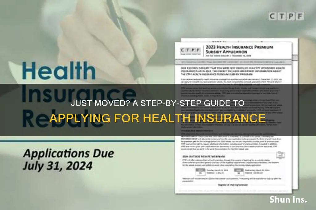 how to apply for health insurance just moved