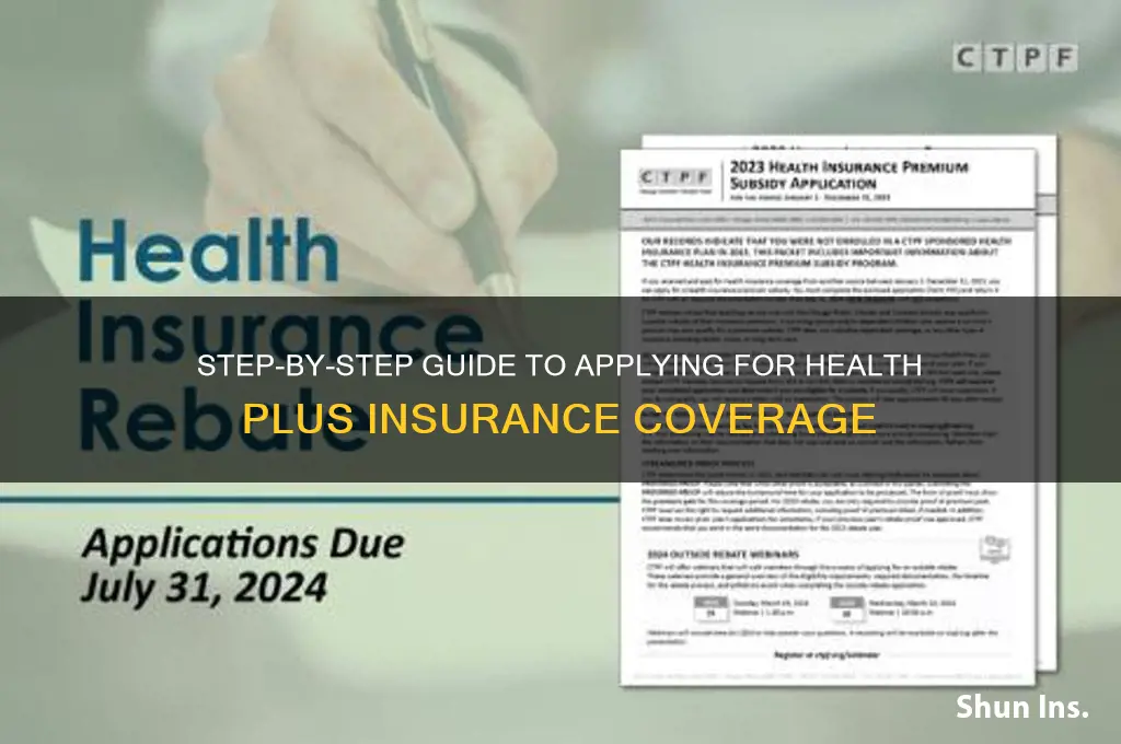 how to apply for health plus insurance