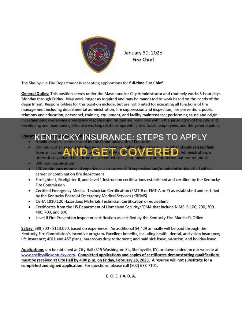 how to apply for insurance in kentucky