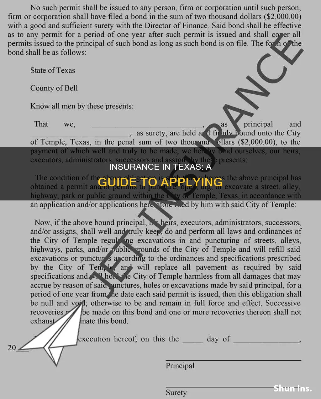 how to apply for insurance in Texas