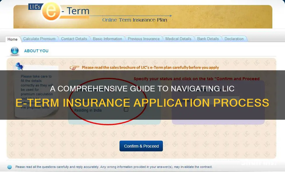 how to apply lic e term insurance