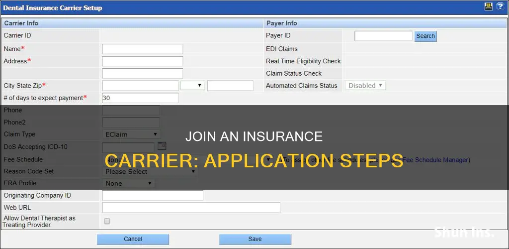 how to apply to an insurance carrier