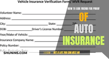 Requesting Proof of Auto Insurance from a Friend