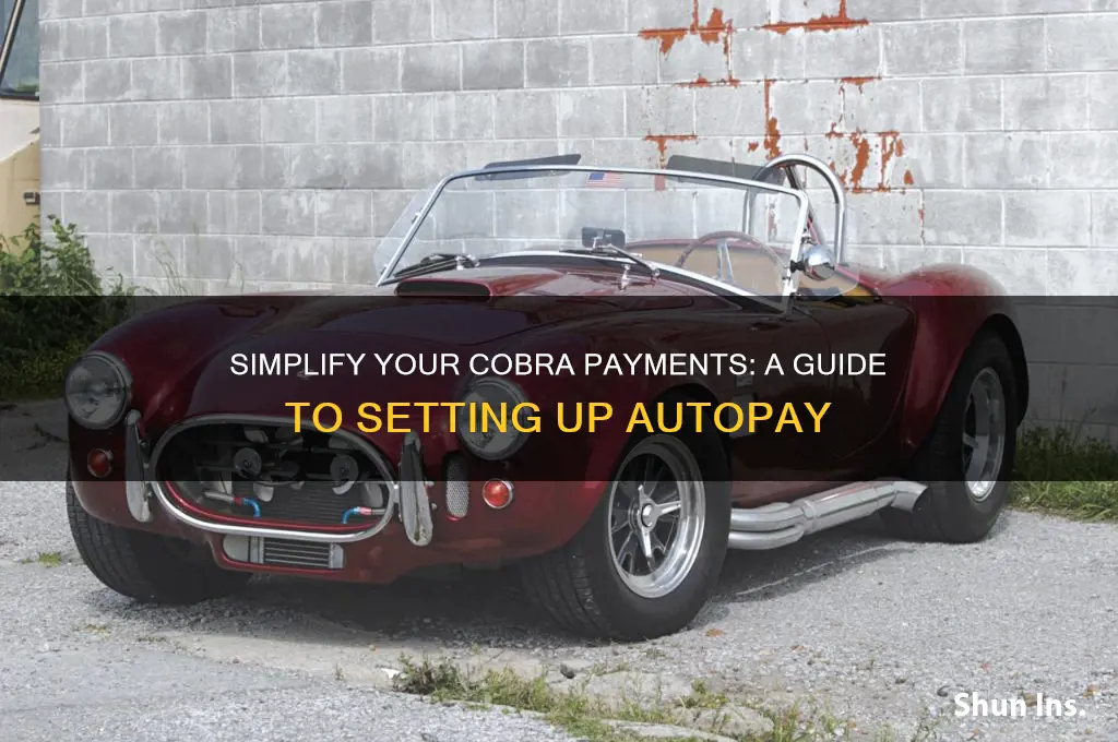 how to autopay cobra insurance