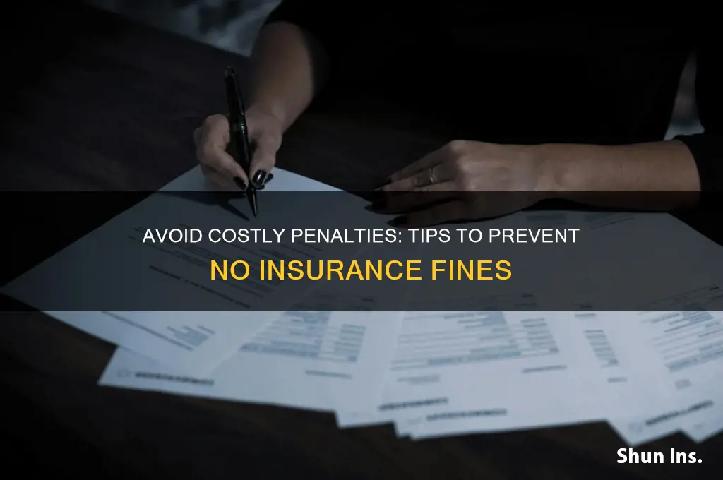 how to avoid being fined for no insurance