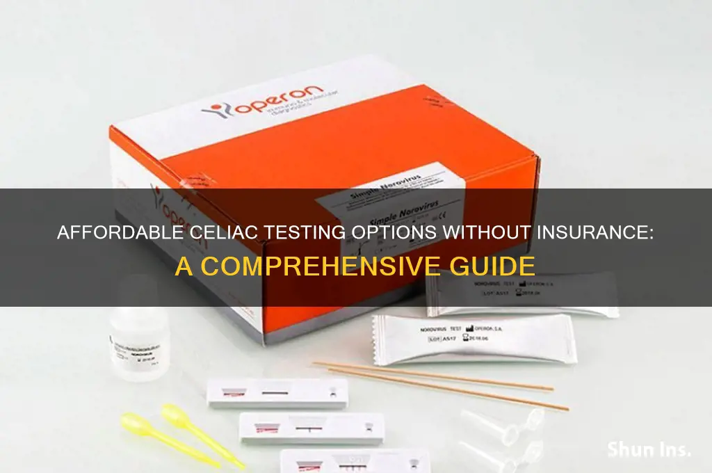 how to be tested for celiac with no insurance