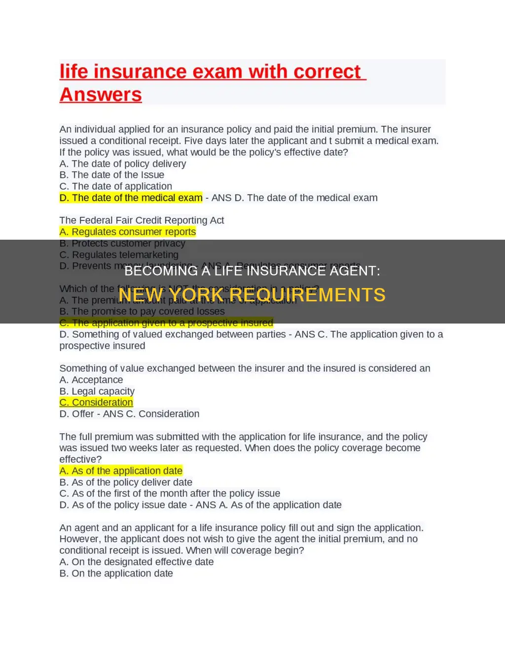 how to become a life insurance agent in New York