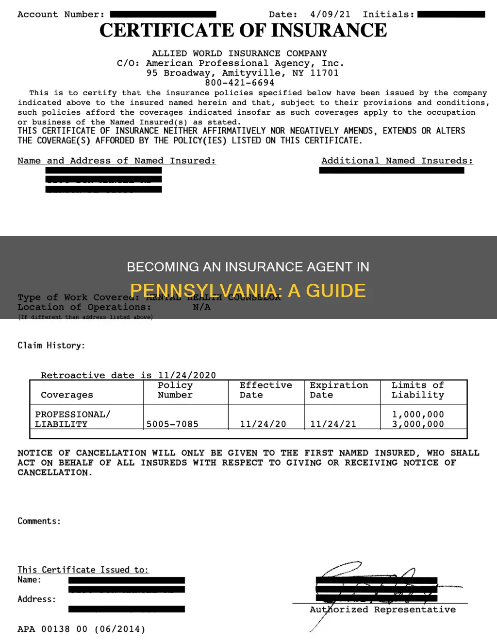 how to become an insurance agent in pa